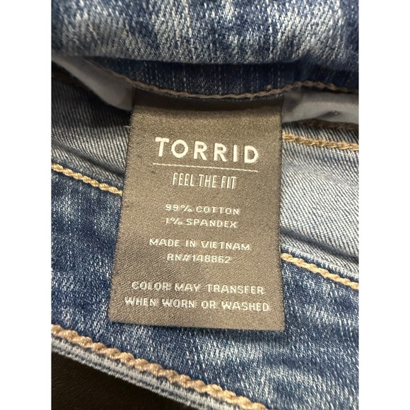 Torrid Boyfriend Straight Jeans Womens 18R Distressed Vintage Stretch Denim - Picture 8 of 10